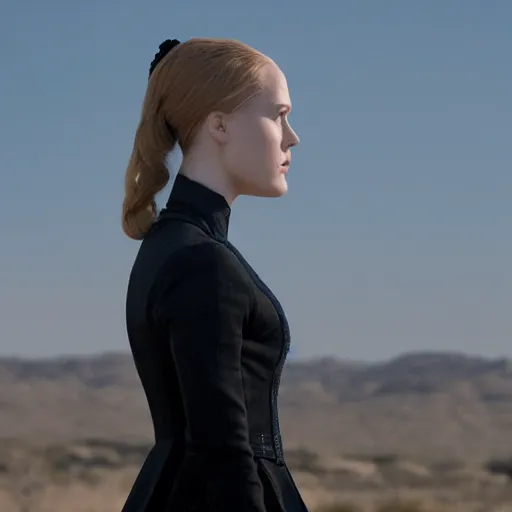 Image similar to Dolores from Westworld, Evan Rachel Wood as Dolores, high-quality 4k portrait