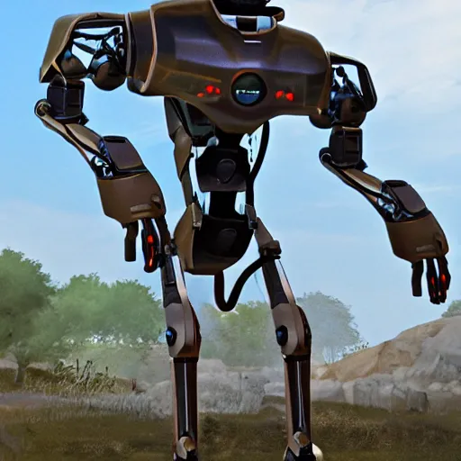 Image similar to Boston Dynamics Atlas robot as Prince of Persia macintosh game character