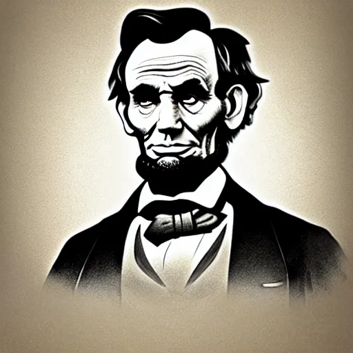 Prompt: abraham lincoln drawn by miyazaki