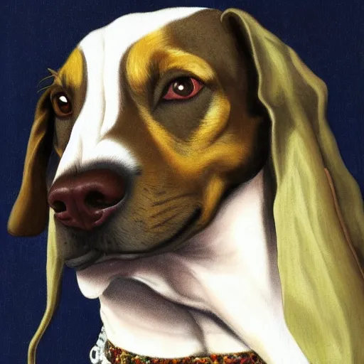 Image similar to Snoop Dogg is smelling a dog, rococo painting, smooth, sharp focus,, pixiv, ultra highly detailed