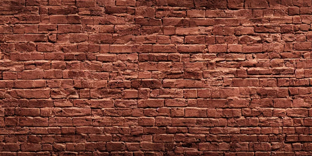 Image similar to a front on photograph of a brick wall, concept art, 4 k, unreal render, octane, trending on artstation, hyper realistic