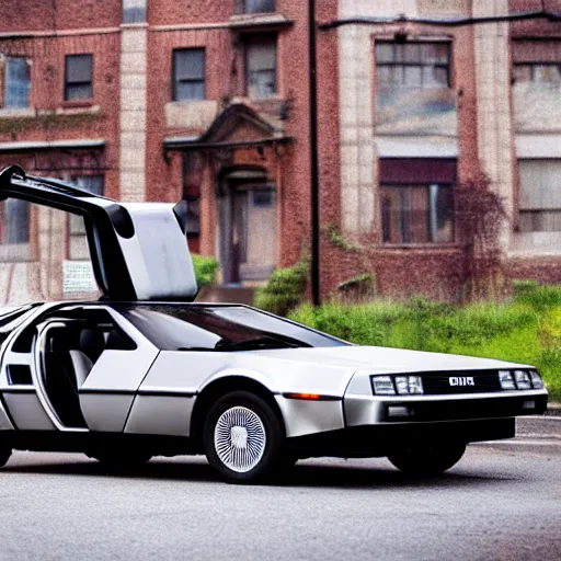 Prompt: DeLorean car in Cronenberg style, dark surrealism