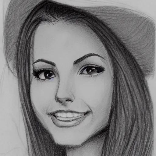 Image similar to milt kahl pencil sketch of victoria justice with a cowboy hat