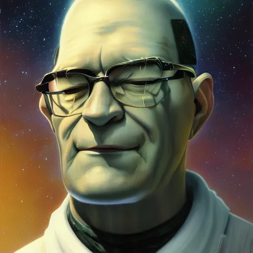 Image similar to UHD tonalism cosmic painting of Hank Hill, by Antonio Caparo and Ferdinand Knab and Greg Rutkowski, UHD, photorealistic, trending on artstation, trending on deviantart