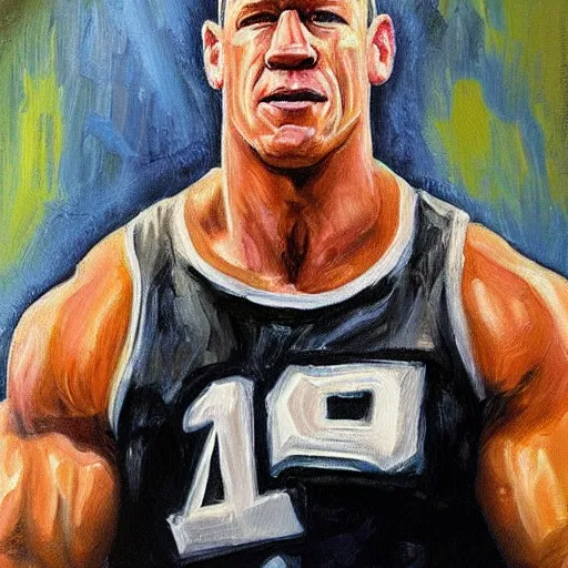 Prompt: john cena, oil painting