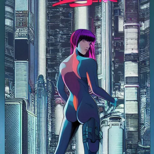 Image similar to Ghost in the shell. Moebius, cyberpunk, masterpiece