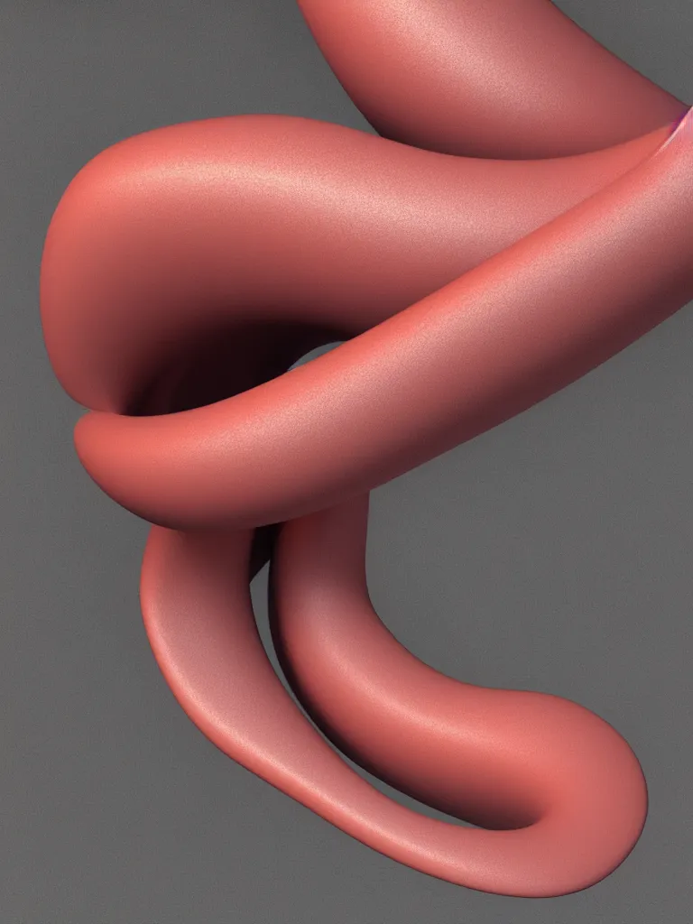 Image similar to a 3d model of a tube shape, straight smooth vertical, texture-mapped with human skin, highly realistic, Surface Painter, hyper-real, 4k, Octane render