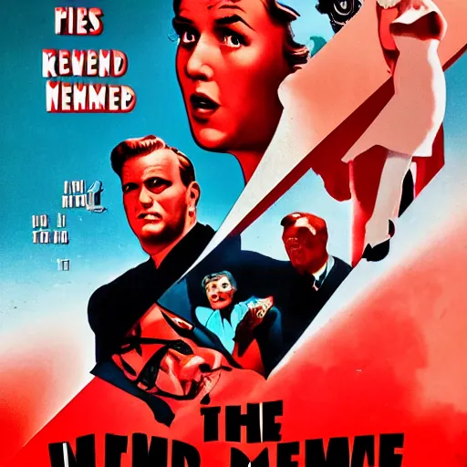 Prompt: poster of the movie : the red menace, 5 0 s style, ultra high detail, photorealistic, 8 k