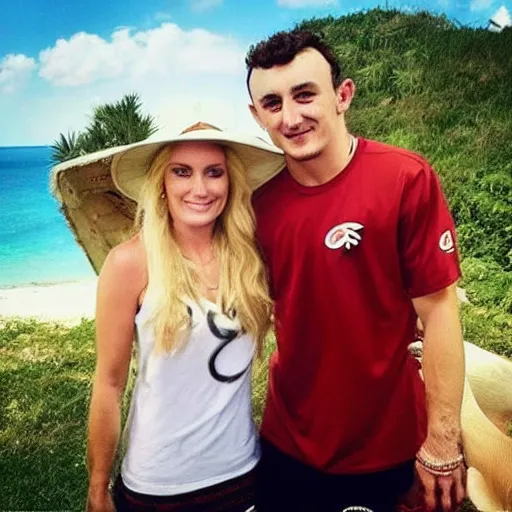 Image similar to “ johnny manziel as gillian on gillian ’ s island ”