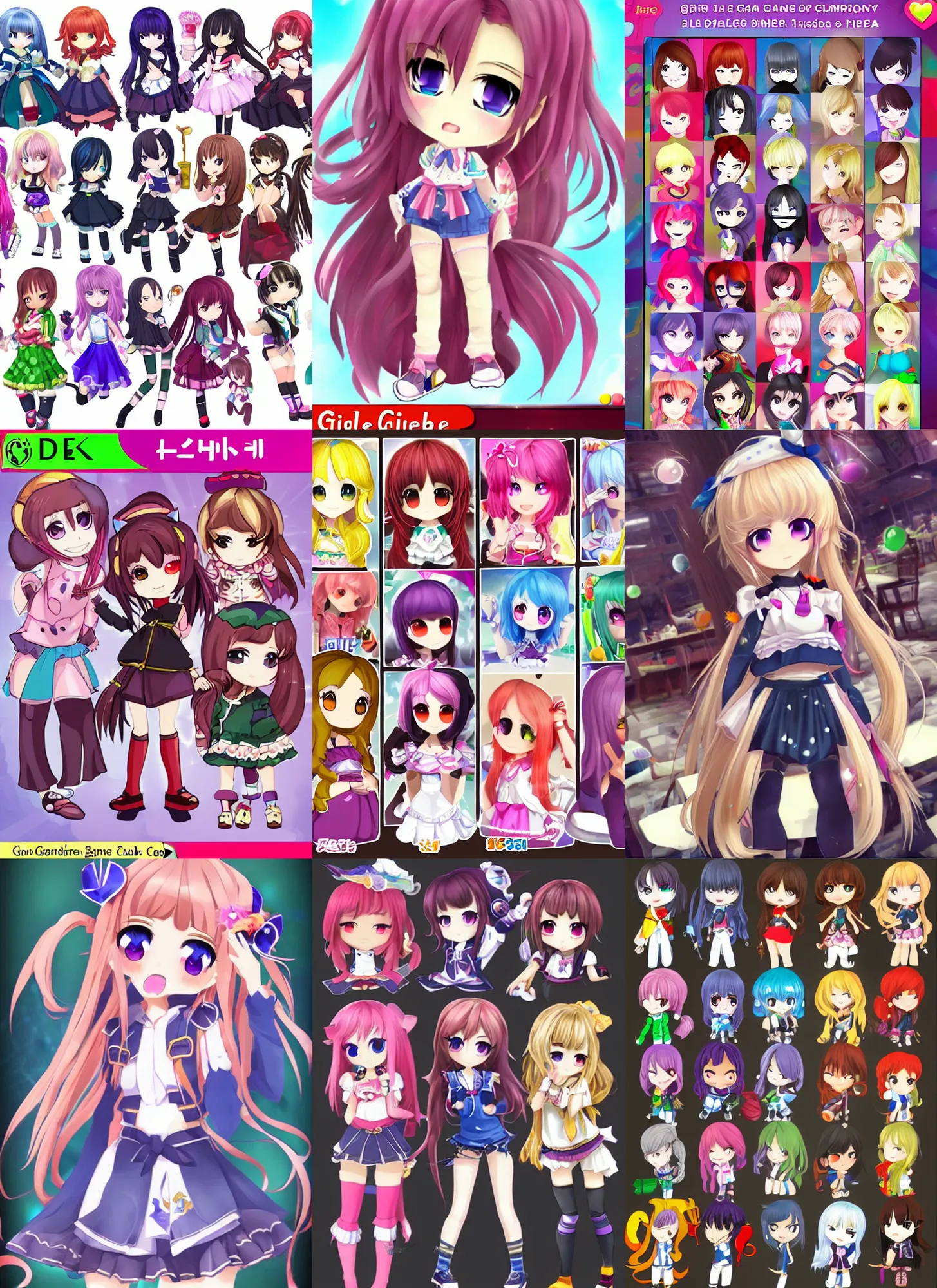 Prompt: a girl character. game gacha club, anime, chibi