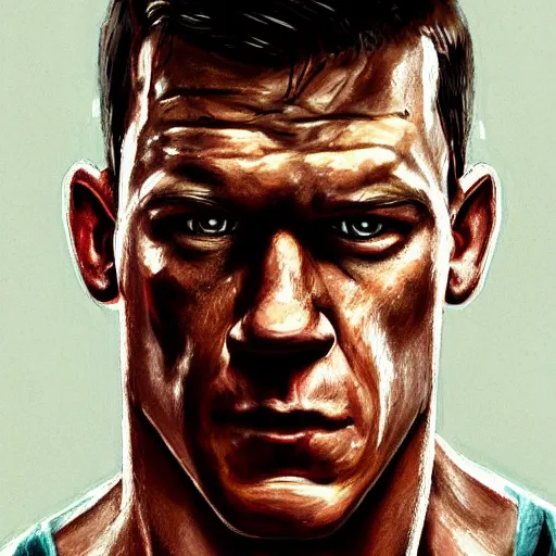 Prompt: a well designed portrait of John Cena , detailed, realistic, sketch style,,Greg Rutkowski, 8K resolution.