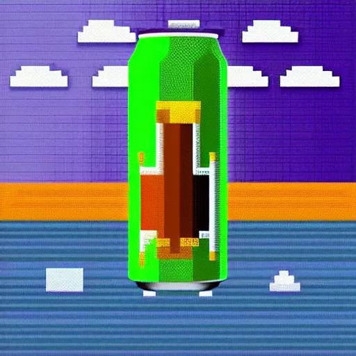 Prompt: beer can pixel art in the style of Analg Brewing Edmonton Alberta