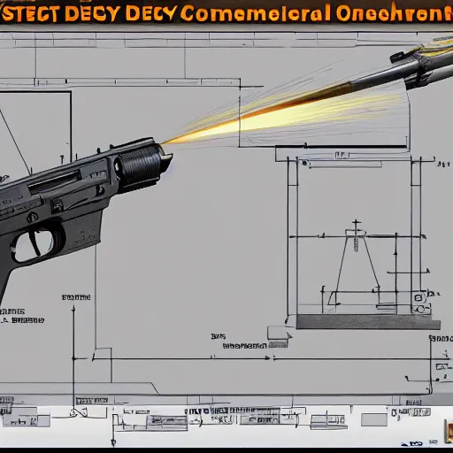 Image similar to direct energy weapon, emr, technical drawing