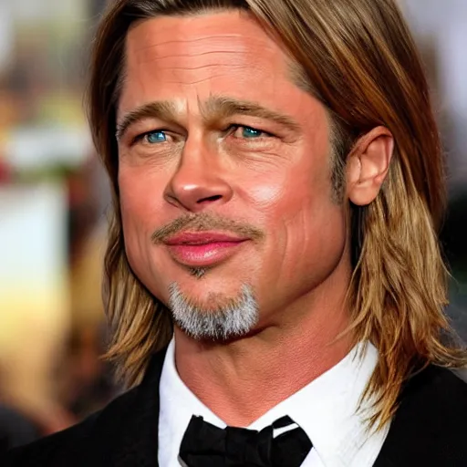 Prompt: brad pitt inside a pita costume