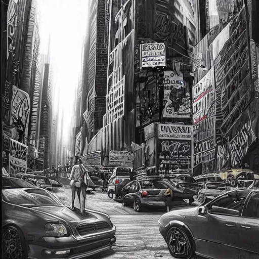 Prompt: streets of new york by artgerm