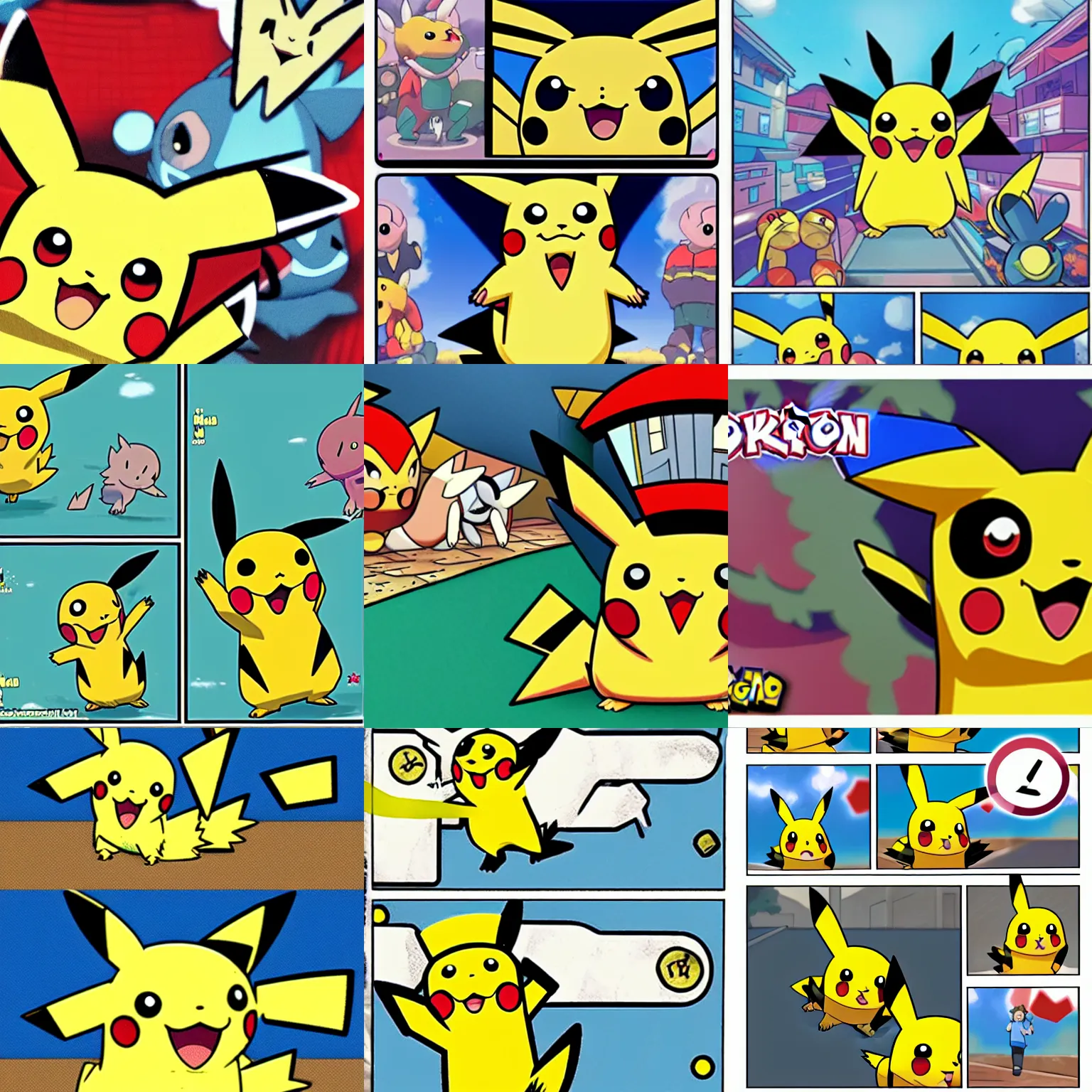 Pikachu futurista vestido com roupas esportivas em fundo transparente