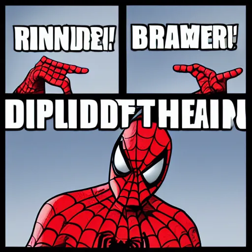 Image similar to spider man pointing at himself meme with funny caption