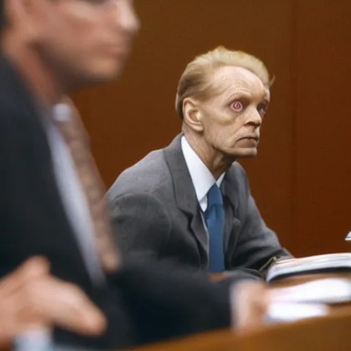 Image similar to beavis testifying in court, detailed faces