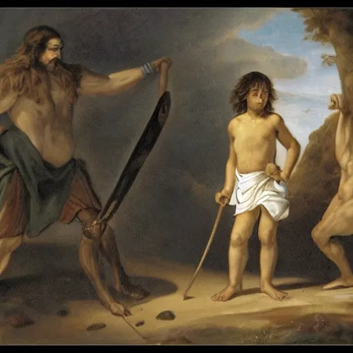 Prompt: David and Goliath