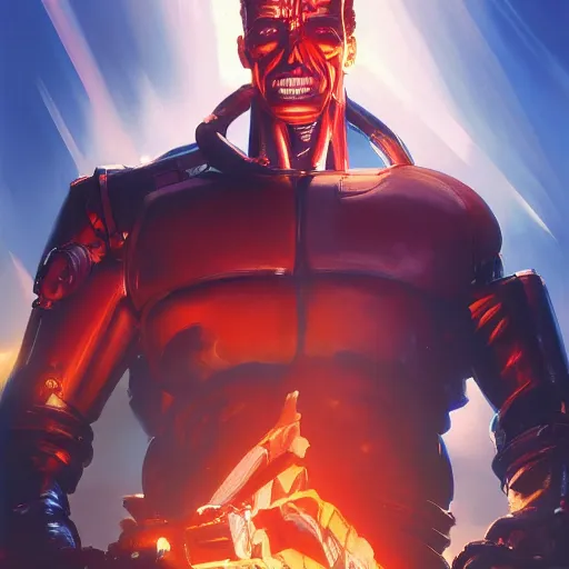 Image similar to hero world the terminator 2 : judgement day, behance hd by jesper ejsing, by rhads, makoto shinkai and lois van baarle, ilya kuvshinov, rossdraws global illumination