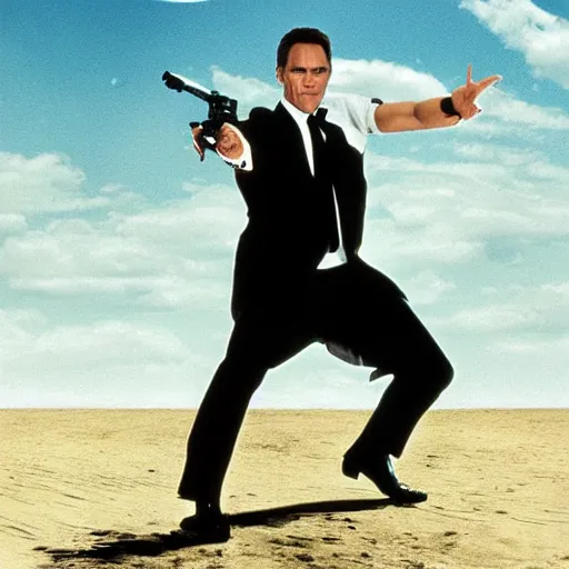 Prompt: Jim Carrey as James Bond