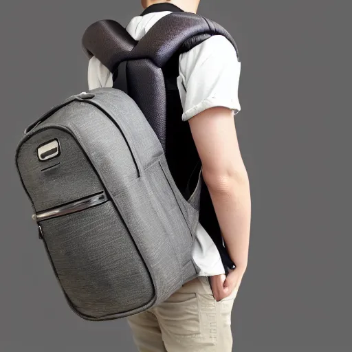 Image similar to a backpack with human features