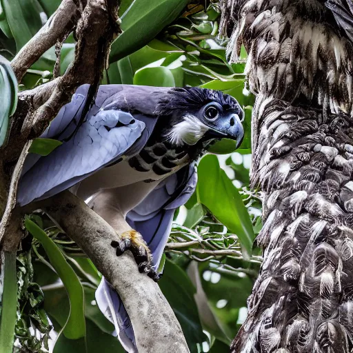 Prompt: hyacanth harpy eagle