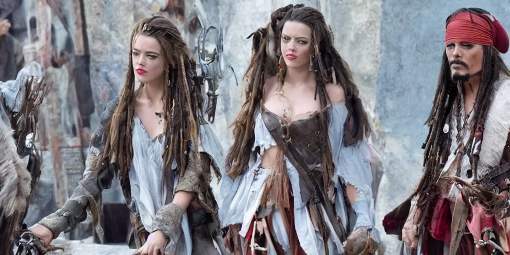 Image similar to amber heard as jack sparrow