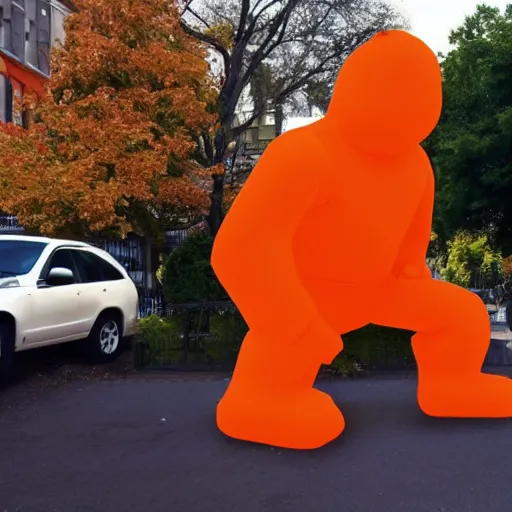 Image similar to giant orange human shape