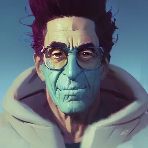 Prompt: portrait of Rick Sanchez, art by greg rutkowski, matte painting, trending on artstation