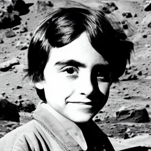 Image similar to extremely detailed photo of young carl sagan on mars, detailed face