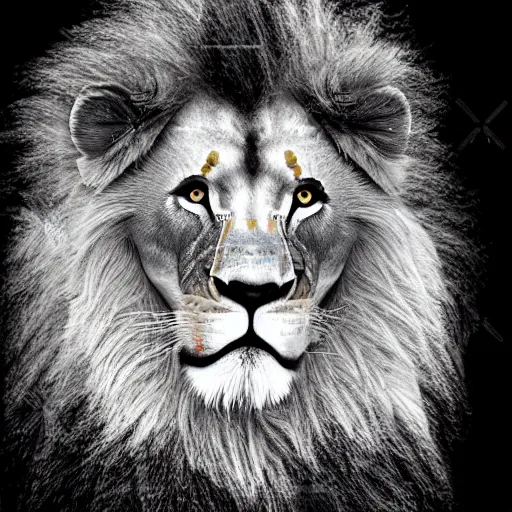 Image similar to lion in the style of anonymous