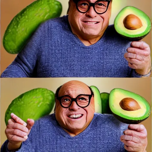 Prompt: avocado danny devito