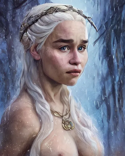 emilia clarke as khaleesi wearing a magical bikini in | Stable Diffusion