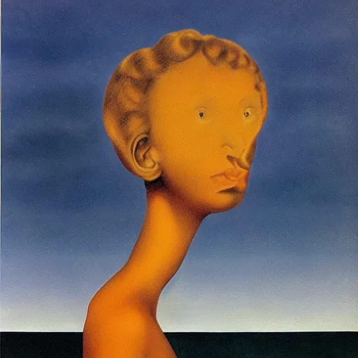 Image similar to Reality collapsing, surrealist art, by René Magritte