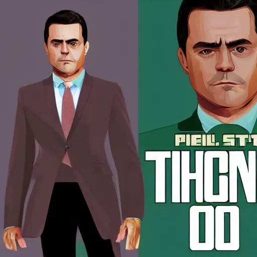 Prompt: Peña Nieto in the style of GTA cover art