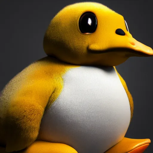 Image similar to photography of a realistic psyduck animal, ultra detailed, 8 k, cinematic lighting, natural background, trending on artstation, pokemon