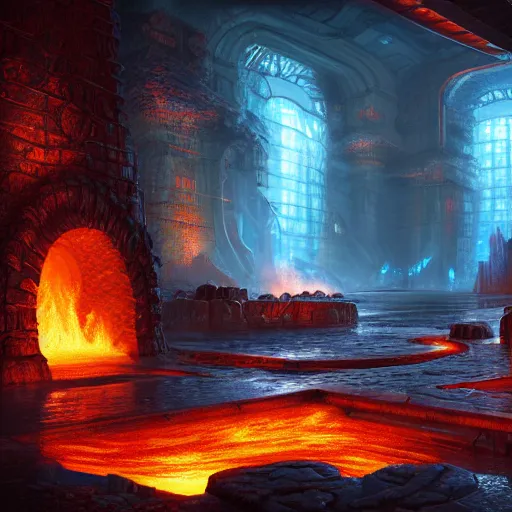 Prompt: beautiful digital fantasy illustration of the forge of worlds, high detail texture, unreal engine, 8k, intense, Photographic quality, ultra hyper realistic quality, 8k definiton, hyper-realistic, cinematic, cinematic lighting
