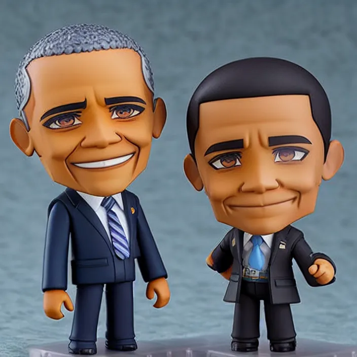 Image similar to Obama, An anime nendoroid of Obama, figurine, detailed product photo