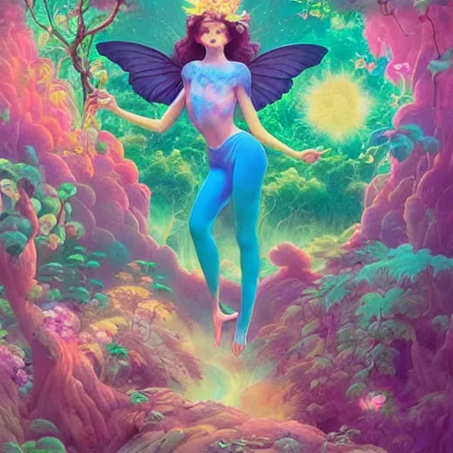 Image similar to 🧚‍♀️✨🌳🧚‍♀️, Polaroid candid, by Lisa Frank by Peter Mohrbacher by Artgerm by Ferdinand Knab by Alena Aenami by Dave LaChapelle