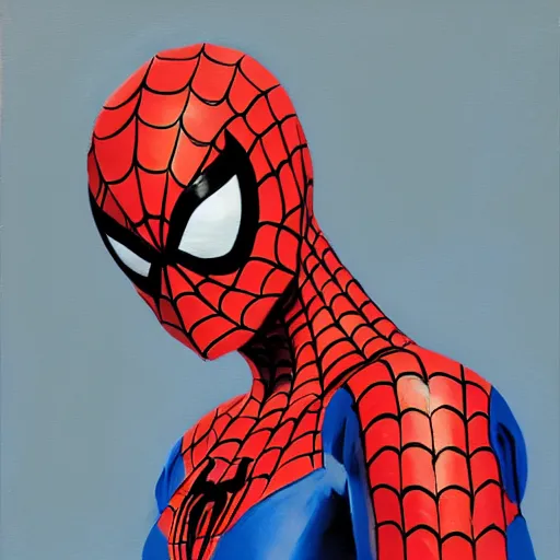 Image similar to greg manchess portrait painting of partially armored female spiderman as a genshin impact character, medium shot, asymmetrical, profile picture, organic painting, sunny day, matte painting, bold shapes, hard edges, street art, trending on artstation, by huang guangjian, gil elvgren, ruan jia, greg rutkowski, gaston bussiere