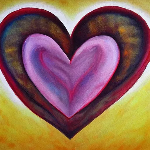 Prompt: beautiful painting of a heart