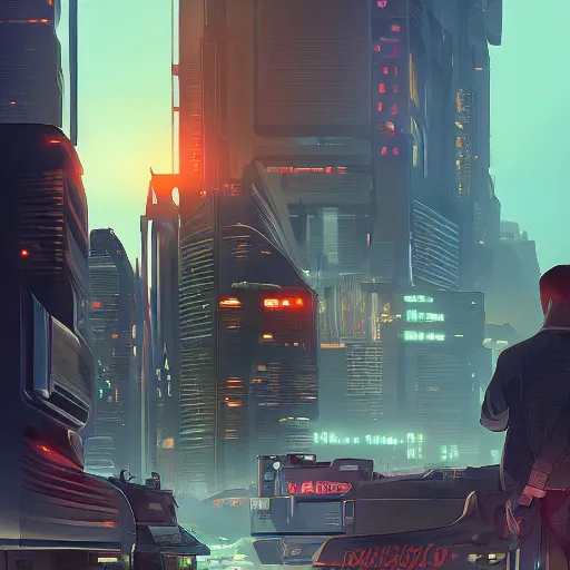 Image similar to science fiction city, cyberpunk dark fantasy art, gta 5 cover, official fanart behance hd artstation by jesper ejsing, by rhads, makoto shinkai and lois van baarle, ilya kuvshinov, ossdraws