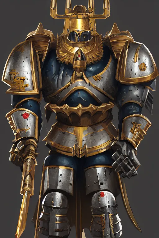 Image similar to armor portrait heros warhammer 4 0 k horus heresy fanart - the primarchs emperor by johannes helgeson animated with vfx concept artist & illustrator global illumination ray tracing hdr fanart arstation zbrush central hardmesh 8 k octane renderer comics stylized