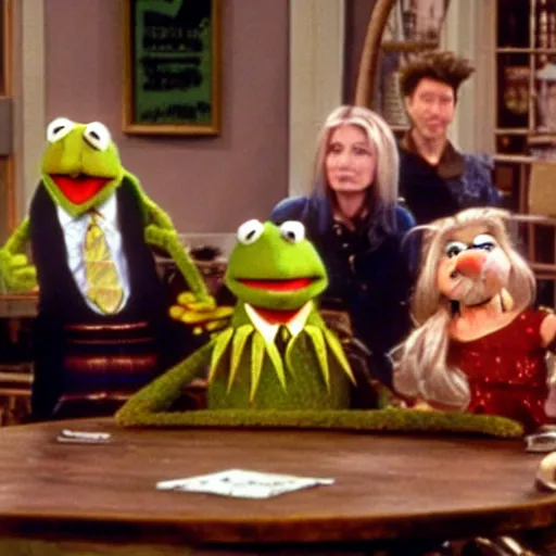 Image similar to film still of the muppets on Friends (1997)