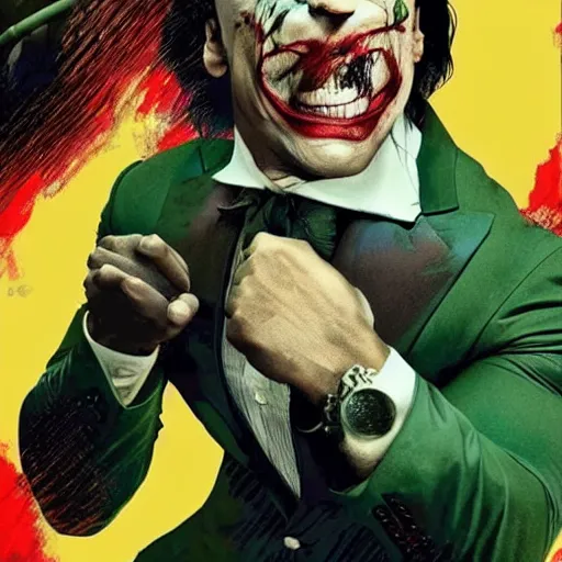 Image similar to Dwayne Johnson as Joker