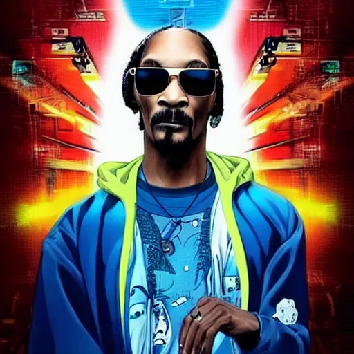 Image similar to snoop dog is ghost in the shell