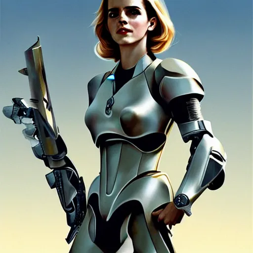 Prompt: A combination of Emma Watson's and Grace Kelly's and Ashley Greene's appearances with blonde hair wearing Master Chief's armor, angular, full body portrait, futuristic, dramatic, fantasy, intricate, elegant, highly detailed, digital painting, artstation, concept art, matte, sharp focus, illustration, art by Donato Giancola and James Gurney
