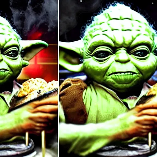 Yoda cooking burgers hyper real photo | Stable Diffusion | OpenArt