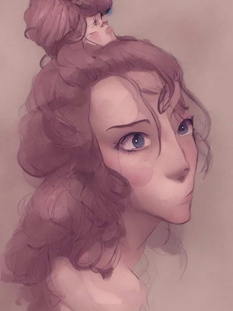 Prompt: blushing beauty by disney concept artists, blunt borders, rule of thirds